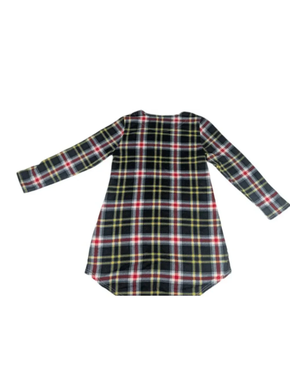 Harry Potter Hogwarts Youth /Ladies small Fleece Plaid  Pajama Top Dress READ